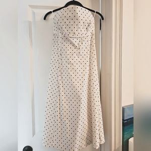 ZARA Polka-dot Strappless A-Line Dress